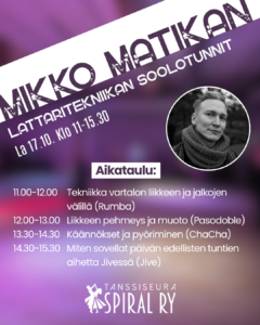 Mikko Matikan lattaritekniikkan soolotunnit 17.10.2026