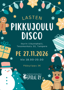 Lasten pikkujouludisco pe 27.11.2026
